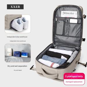 HuaShanQi Large-capacity Backpack Double-shoulder Bag Lightweight Suitable for Short-distance Business Trips Portable Bag