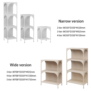 Estantería Metálica Abierta, Librería <span class=keywords><strong>Pequeña</strong></span>, Mueble de 4 Niveles, Estante de Almacenamiento Esquinero, Estantería Cúbica <span class=keywords><strong>Blanca</strong></span> y Negra - Product Image 4