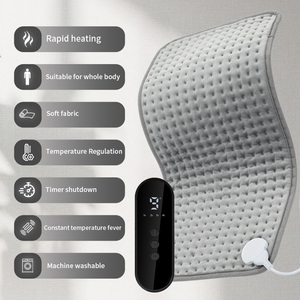 Couvertures chauffantes électriques avec température et minuterie réglables, protection contre la surchauffe, coussin chauffant - Product Image 4
