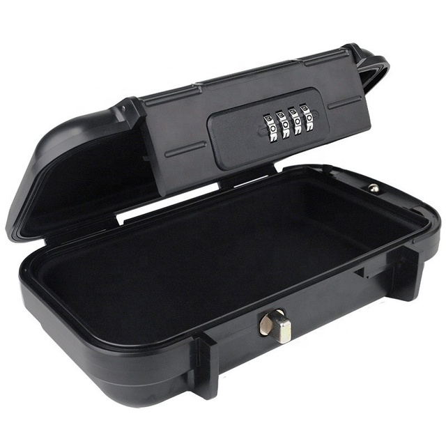 Mini Portable ABS Personal Security Storage Lock Box with Electronic Code Lock and Password Protection Travel Safe with Cable
