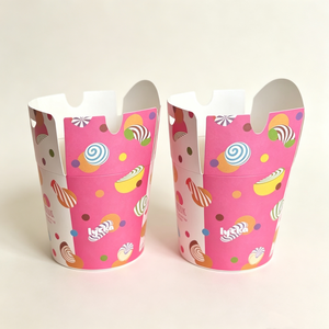Seau alimentaire jetable en papier couché écologique, étanche, pour collations, sucre, nouilles, bonbons, restauration rapide, pâtes, <span class=keywords><strong>restaurant</strong></span> - Product Image 4