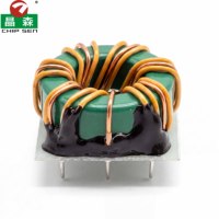 Inducteur toroïdal de mode commun T25 400uH personnalisé, filtre à bobine enroulée à faible perte et courant élevé avec noyau en ferrite, 6 broches DIP