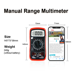 MAS830B мультиметр тестер с ЖК-дисплеем ручной режим Вольтметр для автомобилей и бытовой техники - Product Image 4