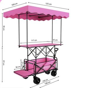 Gros chariot pliable de haute qualité chariot de camping en plein air avec table et pare-soleil - Product Image 6