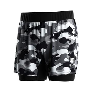 Shorts de course 2 en 1 pour hommes Nogi Grappling Active Wear, double couche, athlétiques, pour la course à pied, la gym et la remise en forme - Product Image 1