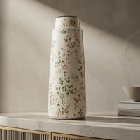 Ensemble de vases en céramique rustiques Wabi-sabi ARM LVG, peints à la main, vases hauts et élancés pour fleurs sauvages, décoration d'intérieur, centre de table, récipients floraux