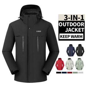 Veste Softshell Unisexe 3-en-1 de Haute Qualité, Imperméable, Écologique, Coupe-Vent, Tissu Formel à Capuche pour l'Hiver et la Randonnée en Extérieur - Product Image 2