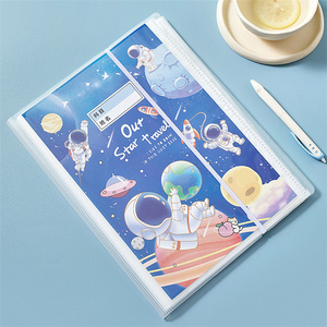 Văn Phòng Phẩm Anh Văn Phòng Phẩm Quà Tặng Công Sở Túi Đựng Tập Tin Nhiều Lớp A4 In Hình Khủng Long/Phi Hành Gia/Gấu Dễ Thương Có Dây Buộc - Product Image 5