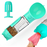 Bouteille d'eau et de nourriture pour animaux de compagnie 4 en 1, 500 ml, accessoires pour animaux de compagnie, fontaine portable écologique pour animaux de compagnie
