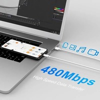 Cable de carga rápida de 30CM, 120W, 10A, cargador rápido, USB a tipo C, cables de transferencia de datos de alta velocidad para Samsung, Xiaomi, Huawei