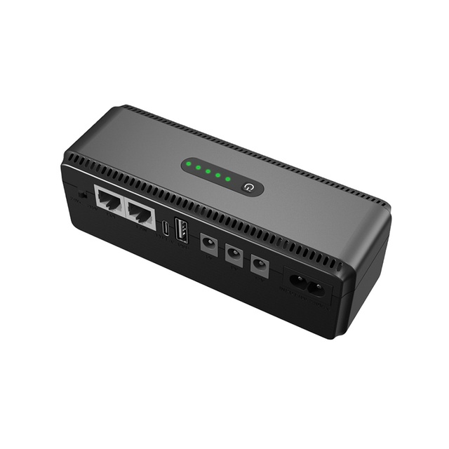 DC UPS Battery Backup 10400mAh 5V 9V 12V Output Uninterruptible Power Supply 85 265V UPS Battery Backup EU Plug