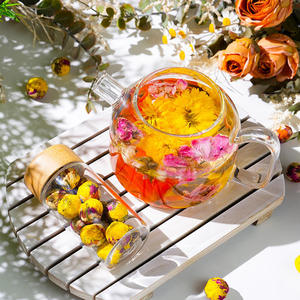Bolas de Té de Flores Naturales Hechas a Mano de Primera Calidad, Rosa, Lirio, Crisantemo, Paquete de Regalo, Perla de <span class=keywords><strong>Dragón</strong></span>, Venta al Por Mayor - Product Image 4