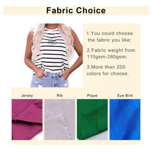 Canotta da donna senza maniche personalizzata senza maniche canotta in cotone alla moda canotta con Logo ricamato <span class=keywords><strong>personalizzato</strong></span> da donna - Product Image 4