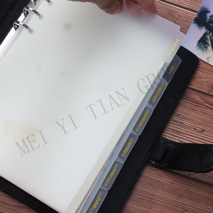 Plaques de séparation 3d en PP 6-Tab, solides et personnalisés, bricolage de trous pour feuilles, lieur, planificateur, organisateur de Filofax, dorure - Product Image 4