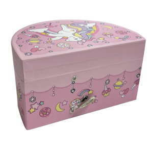 YIYU OEM ODM Scatola Portagioie Musicale per Bambini con Ballerina Rotante - Scatola Portagioie a Mezzaluna Rosa per Regalo di Compleanno per Ragazze - Product Image 2