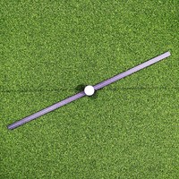SwingPerfect Rail de putting de golf rotatif à 360° double face en fibre de carbone avec règle, aide à l'entraînement pour la lecture de la ligne de départ et entraîneur de face carrée