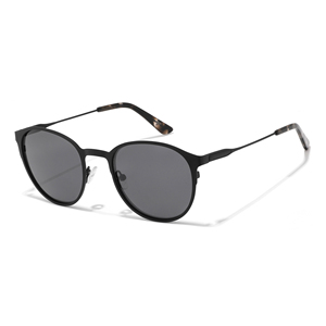 Lunettes de soleil ovales unisexes, monture noire, protection UV400, protection solaire pour adultes - Product Image 6