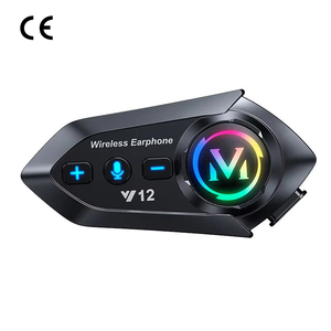 Nuevo Producto de Fábrica: Intercomunicador para Casco de Motocicleta Y12, Auriculares Inalámbricos para Moto con Bluetooth 5.4 y FM, 500MAH - Product Image 1