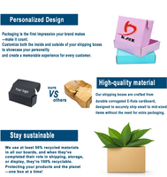 Caja de envío de correo de avión impreso personalizado con muestra gratis, caja de avión de papel de embalaje de cartón corrugado de nuevo diseño