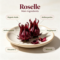 Fleur de roselle entière séchée de qualité alimentaire, calyx d'hibiscus naturel, extrait d'eau pour infusion de thé, matière première en conteneur plastique