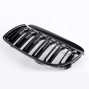 Calandre avant en ABS pour <span class=keywords><strong>BMW</strong></span> série <span class=keywords><strong>3</strong></span> E90 E91 2005 à 2008, grille de pare-chocs noir brillant, double lame, <span class=keywords><strong>prix</strong></span> d'usine - Product Image 4