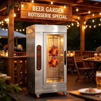 Four à rôtir commercial électrique et à gaz pour porc, canard, poulet, poisson, avec fonction fumoir et grill