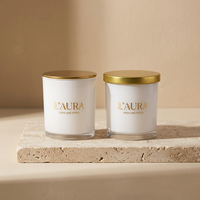 Bocaux à bougies de Noël blancs brillants de luxe personnalisés, directement de l'usine, vides, 10OZ 9oz 8oz, pour parfums d'intérieur, écologiques, résistants à la chaleur