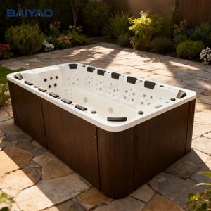 Jacuzzi de Lujo para Hoteles, Piscina de Hidromasaje Acrílica Blanca, Bañera para 16 Personas, Piscina de Hidroterapia, Jacuzzi Exterior - Product Image 6