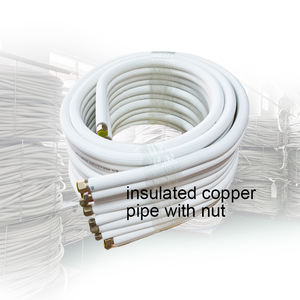 Fabrication JH HVAC PE gaufré interne moletage 1/2 "+ 3/4" tuyau <span class=keywords><strong>de</strong></span> cuivre isolé avec isolation en PE noir pour la climatisation - Product Image 1