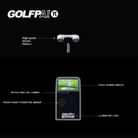 Simulateur de golf tout-en-un A1 Pro avec capteur supérieur |   Ensemble complet avec accessoires et options supplémentaires |   Haute précision pour le golf