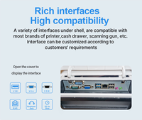 Monitor layar sentuh 15.6 inci directfactory, mesin Pos Manual mesin kasir semua dalam satu sistem Pos layar sentuh Desktop