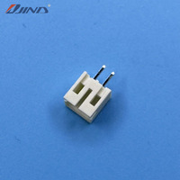 Conector de Alimentación JINDA PH-2A (Beige) de 2.0mm de Paso, 2 Pines, para Montaje en Placa, Latón Estañado, 2A 250V