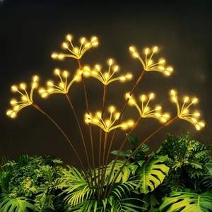 Lámpara LED Solar para <span class=keywords><strong>Jardín</strong></span>, Exterior, Impermeable IP65, Luz Blanca Cálida, Cable de Cobre, Efecto Fuegos Artificiales, Ángulo de Haz de 360°, Control por Botón, Regulable, Alta Potencia - Product Image 1