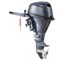 Mesin Perahu Luar Papan (Outboard) Bensin Fornlong Baru 20HP 4 Tak 2 Silinder Berpendingin Air Performa Tinggi dengan Tuas Kemudi Manual