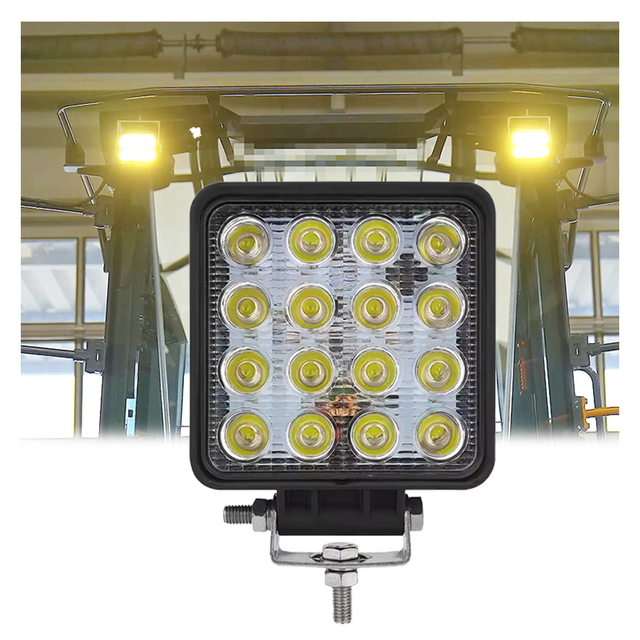 Factory Hot Sale Work Light 24v Tractor Auto Led Lights Car Water Proof 4 Inch Driving Auto Led Stainless Steel Bracket