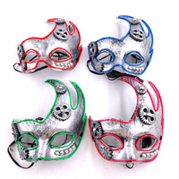 Masque de fantaisie d'Halloween 2024, masque effrayant à LED lumineux, costume de mascarade, fête cosplay, carnaval, masque de pirate informatique pour adultes et enfants