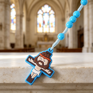 Accessoires de luxe élégants et magnifiques en acrylique coloré avec Saint Benoît pour la création de grands chapelets religieux catholiques - Product Image 3