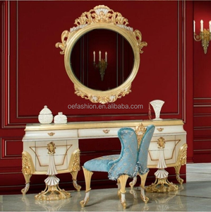 OE-FASHION tavolo da toilette in stile europeo di lusso personalizzato con specchiera in legno intagliato di lusso per mobili per la casa - Product Image 1