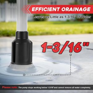 <span class=keywords><strong>Pompe</strong></span> de transfert d'eau sans balais FormiPow 1400 GPH, hauteur de refoulement 10 pieds et profondeur d'aspiration 39,5 pouces pour <span class=keywords><strong>piscine</strong></span>, jardin et bassin - Product Image 5