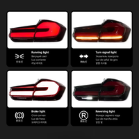 Luces Traseras HETOP F30 2012-2018, Blancas Claras, Actualización F80 F35 Serie 3 M3, Luz Trasera LED DRL, Señal de Freno, Edición Venom para BMW