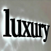 Enseigne lumineuse LED 3D personnalisée, étanche IP65, pour logo d'entreprise, signalétique extérieure pour magasin, bar intérieur, publicité d'entreprise, décoration
