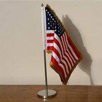 Drapeau de bureau miniature personnalisé avec logo et texte imprimés, franges de luxe, couleurs vives, fanion personnalisé, efficace pour les entreprises