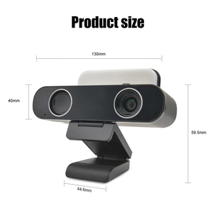 JinD Mini Desktop Personal Video <span class=keywords><strong>Bar</strong></span> USB Tipo C <span class=keywords><strong>Webcam</strong></span> 4K Conferencia Cámara de transmisión en vivo con altavoz y micrófono Doble - Product Image 5