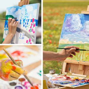 10 gói 9x12 inch kéo dài trống canvases cho bức tranh, ba mồi Bông sơn vải, nguồn cung cấp nghệ thuật cho bức tranh sơn dầu - Product Image 6