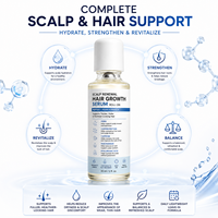 Traitement réparateur et régénérant du cuir chevelu à la niacinamide, aux peptides et à la caféine, sérum de croissance capillaire PDRN en roll-on pour des cheveux plus épais et plus volumineux