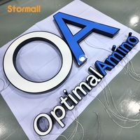 Letrero 3D con Letras de Canal LED y Transformador para Hoteles, Tiendas, Restaurantes - Letrero Publicitario con Logotipo de Marca