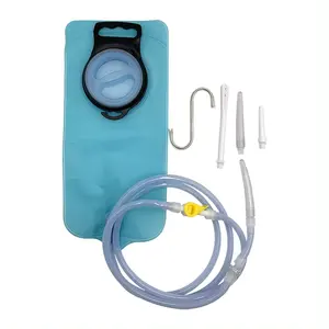 Medical supplies single use enema bag kit set safety enema bag kit 2L 3L customized TPU enema bag