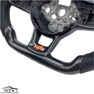 Kit carrosserie <span class=keywords><strong>Golf</strong></span> 7 personnalisé de haute qualité ECR, noir sport, 1 pièce, <span class=keywords><strong>volant</strong></span> de course en fibre de carbone à fond plat Ever-carbon - Product Image 4