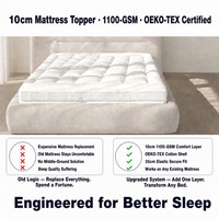 Matelas Z10cm 100-GSM avec enveloppe en coton OEKO-TEX 35cm élastique, transforme n'importe quelle surface en lit |   Partenaire d'innovation en matière de literie fonctionnelle