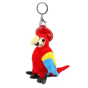 hot sales animal birds wind parrot imitate plush toys plush keychains hanging button accessories ornaments gifts